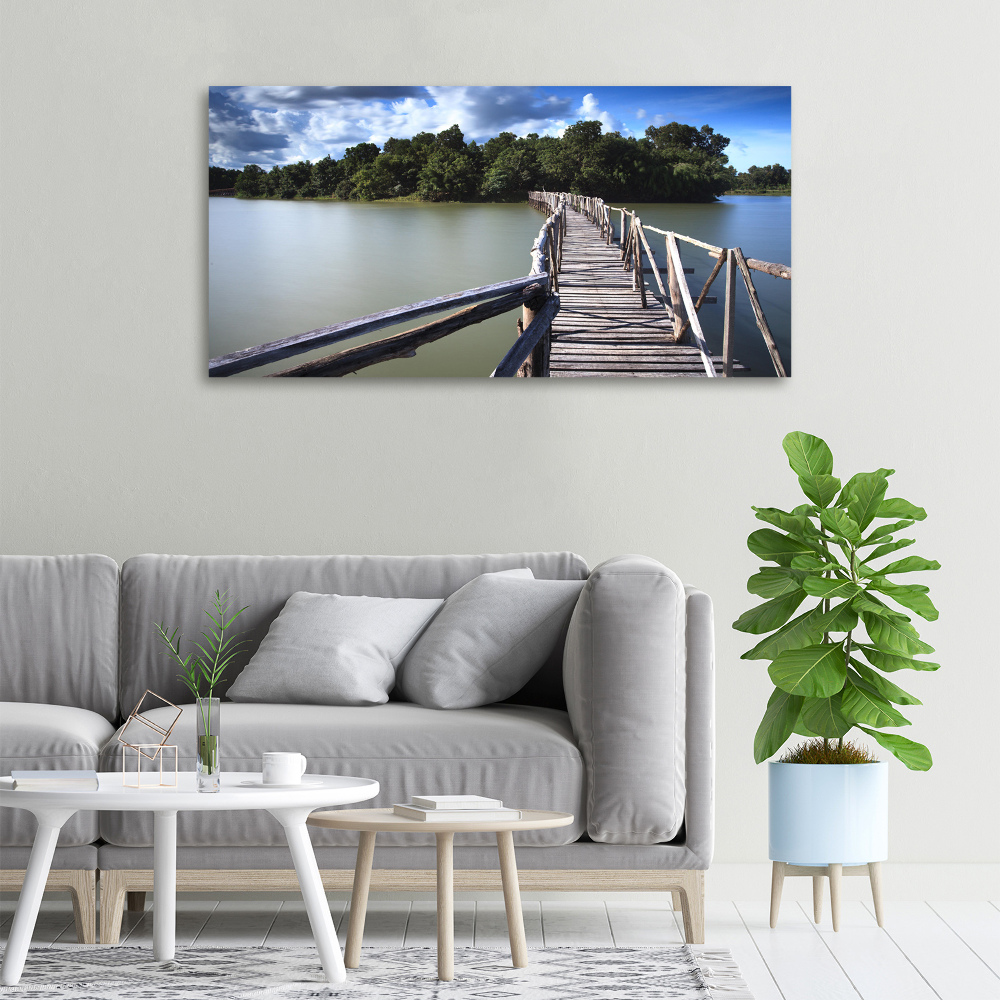 Canvas wall art Wooden bridge