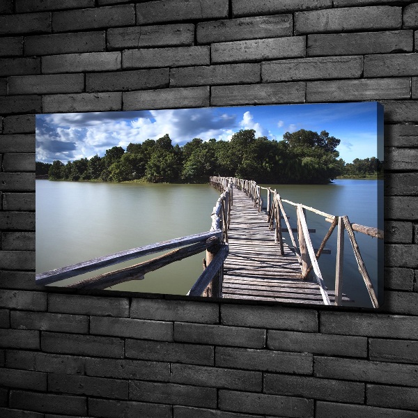 Canvas wall art Wooden bridge