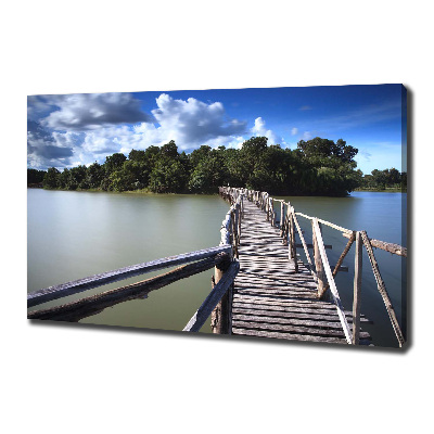 Canvas wall art Wooden bridge