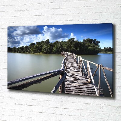 Canvas wall art Wooden bridge