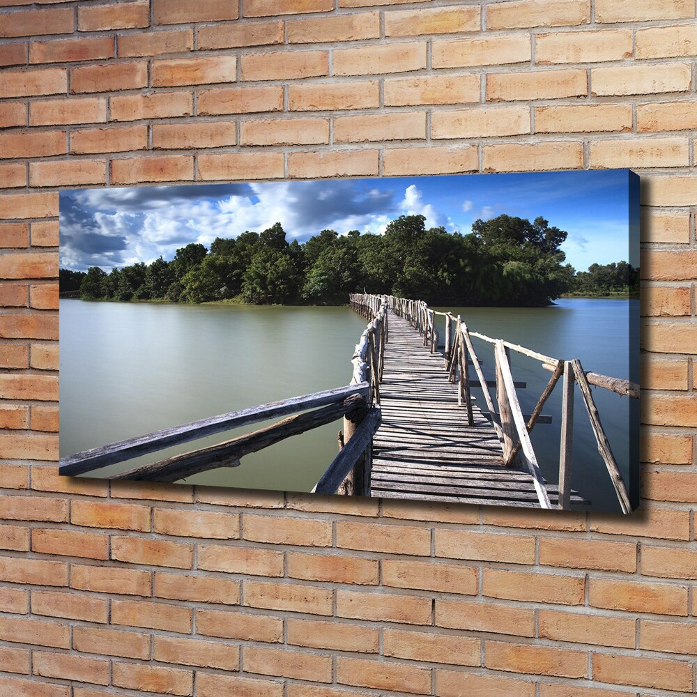 Canvas wall art Wooden bridge