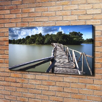 Canvas wall art Wooden bridge