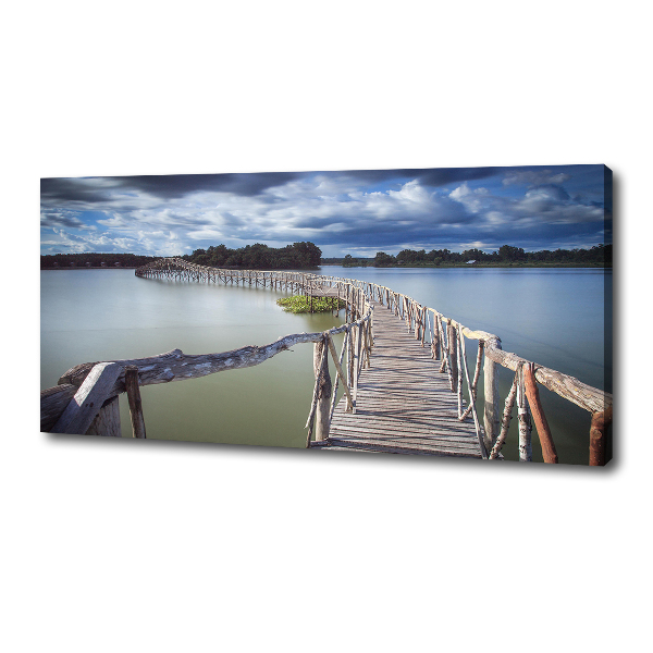 Canvas wall art Wooden bridge