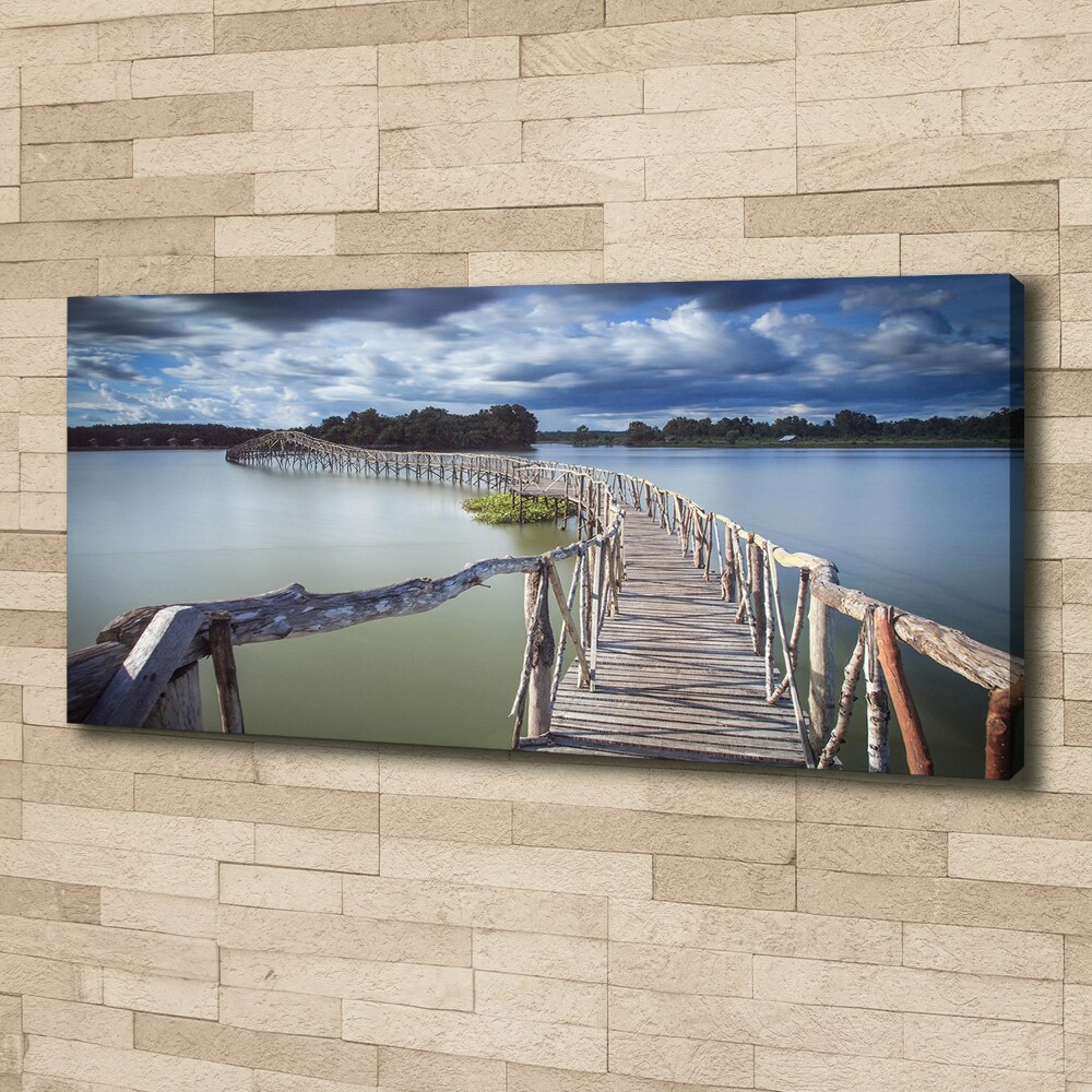 Canvas wall art Wooden bridge