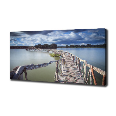 Canvas wall art Wooden bridge