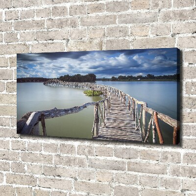 Canvas wall art Wooden bridge