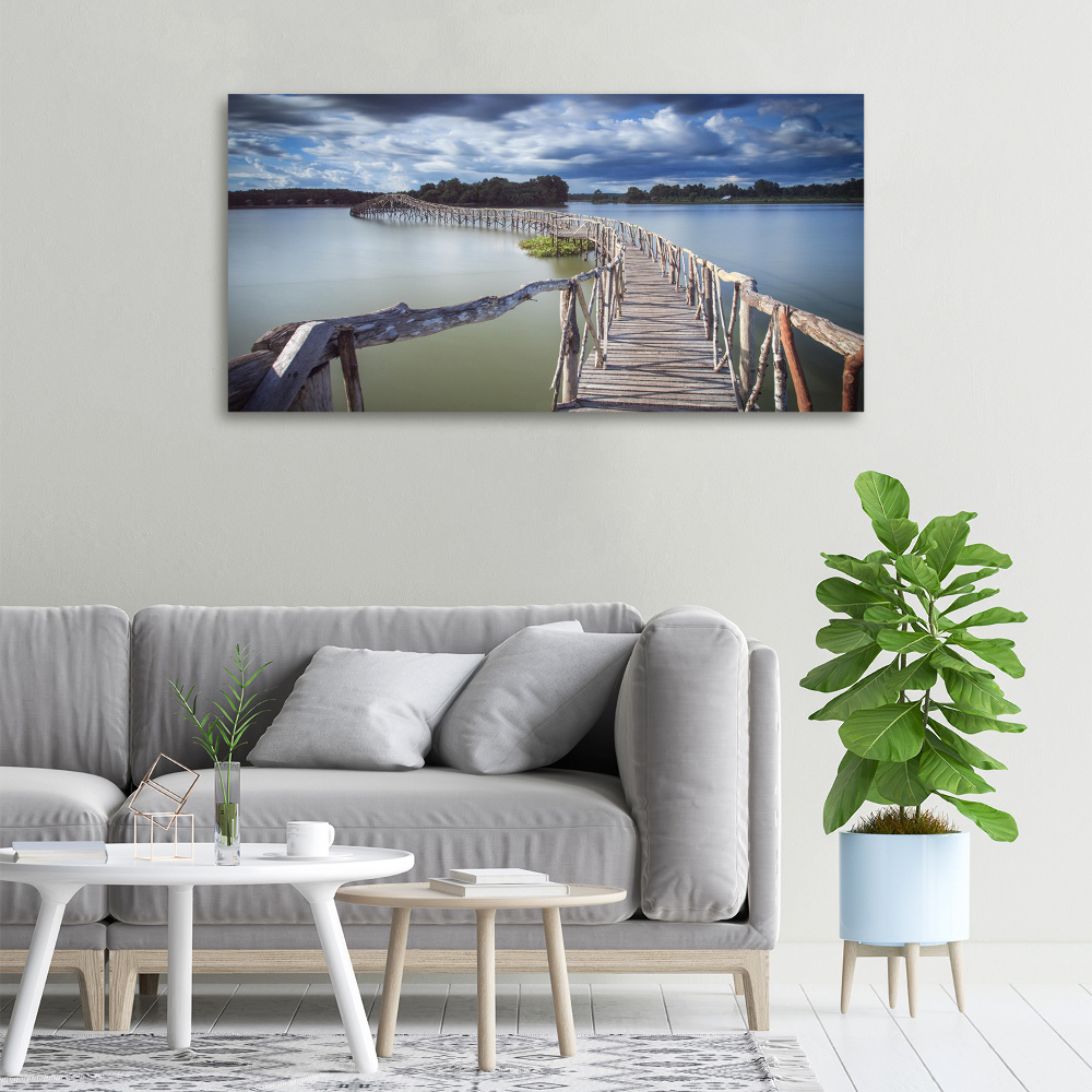 Canvas wall art Wooden bridge