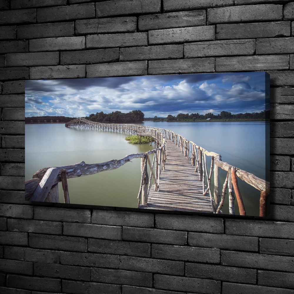 Canvas wall art Wooden bridge