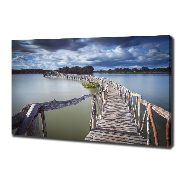 Canvas wall art Wooden bridge