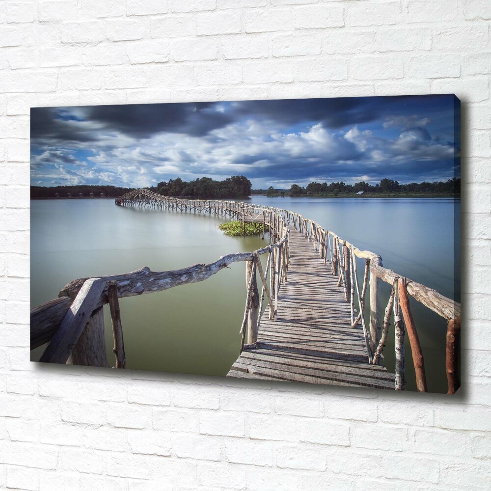 Canvas wall art Wooden bridge