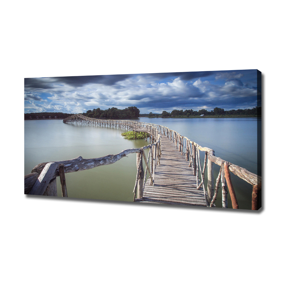 Canvas wall art Wooden bridge