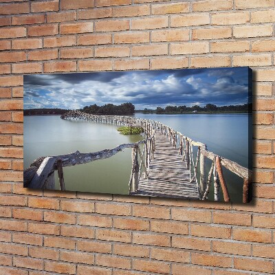 Canvas wall art Wooden bridge