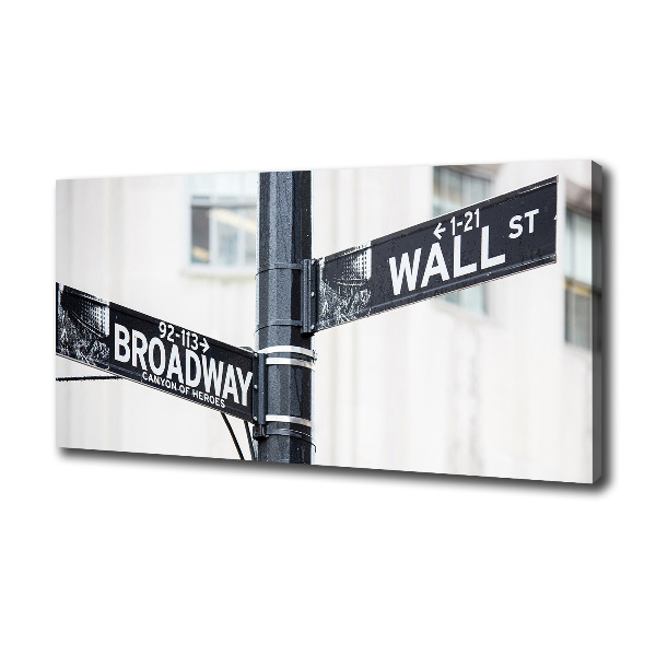 Canvas wall art Wall Street Znak