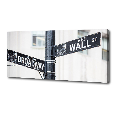 Canvas wall art Wall Street Znak