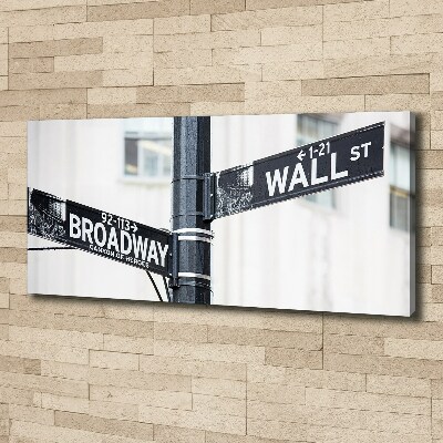 Canvas wall art Wall Street Znak