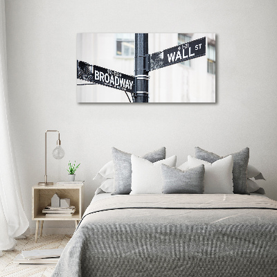 Canvas wall art Wall Street Znak