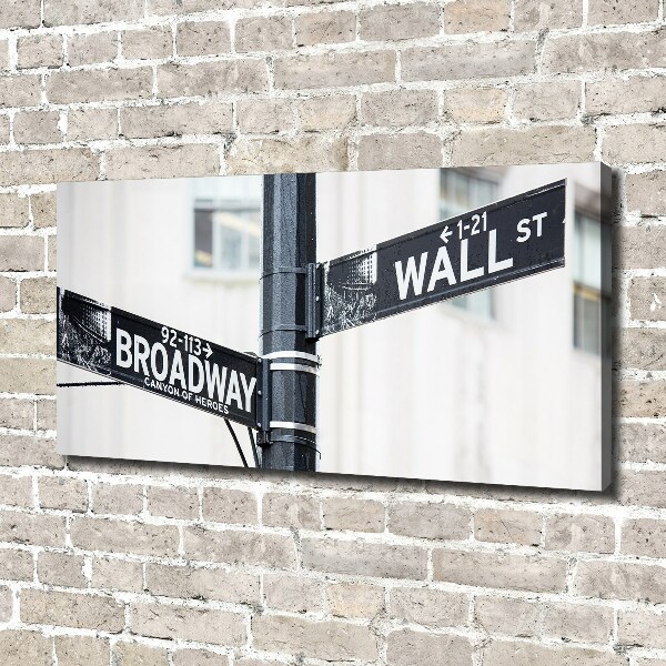 Canvas wall art Wall Street Znak