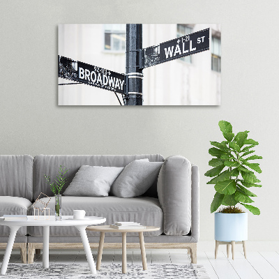 Canvas wall art Wall Street Znak