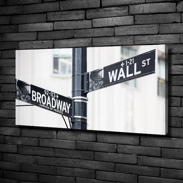 Canvas wall art Wall Street Znak