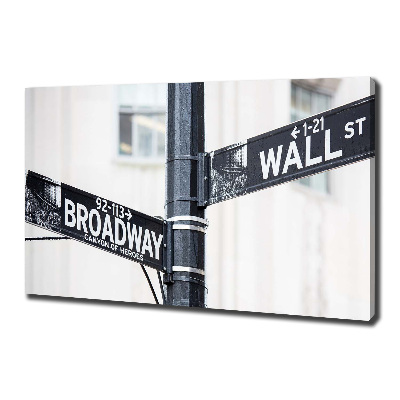 Canvas wall art Wall Street Znak