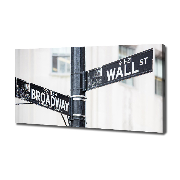 Canvas wall art Wall Street Znak