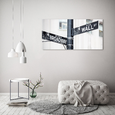 Canvas wall art Wall Street Znak