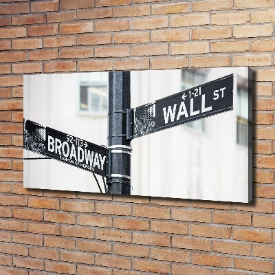 Canvas wall art Wall Street Znak