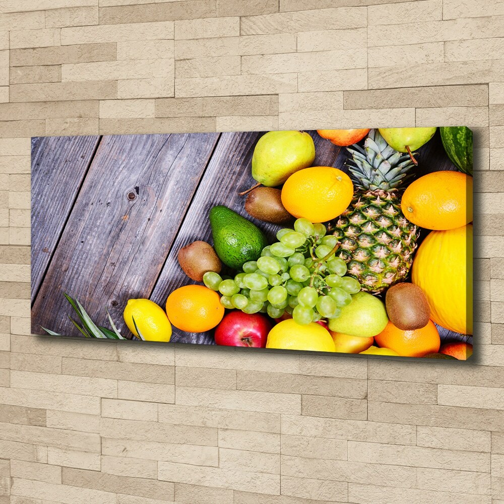 Canvas wall art Fruit on wood