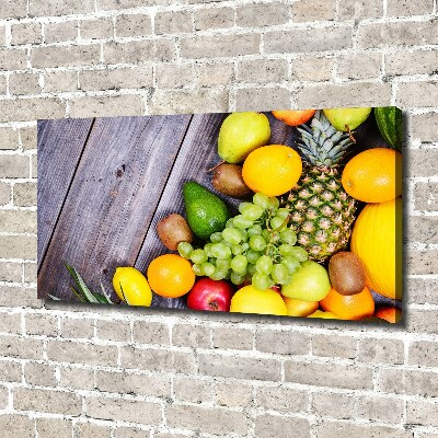 Canvas wall art Fruit on wood