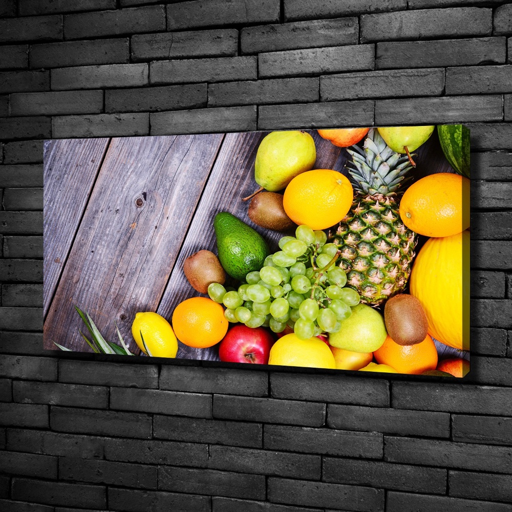 Canvas wall art Fruit on wood