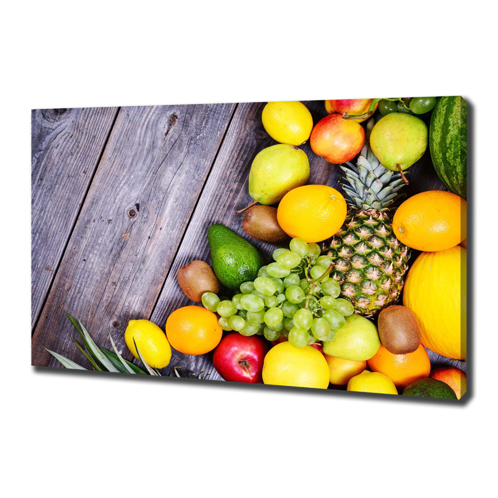 Canvas wall art Fruit on wood