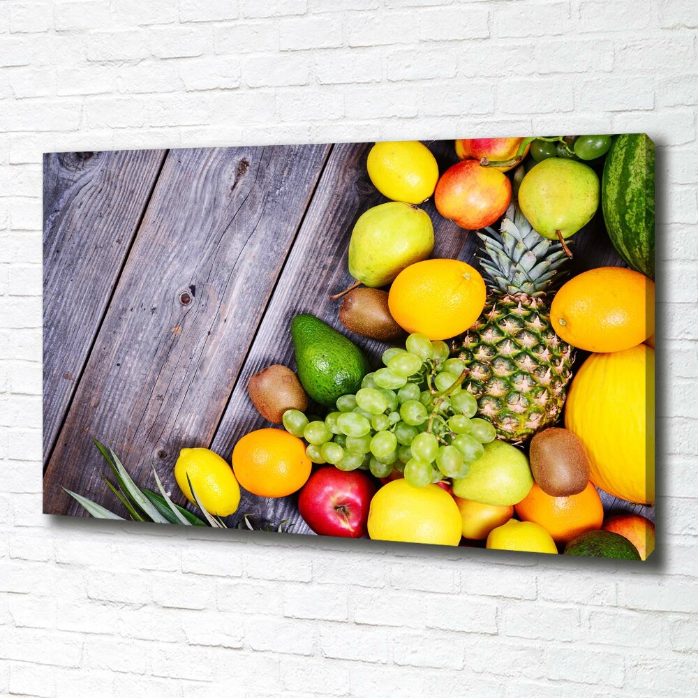 Canvas wall art Fruit on wood