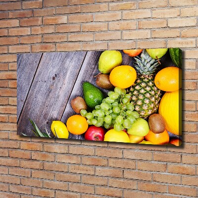 Canvas wall art Fruit on wood