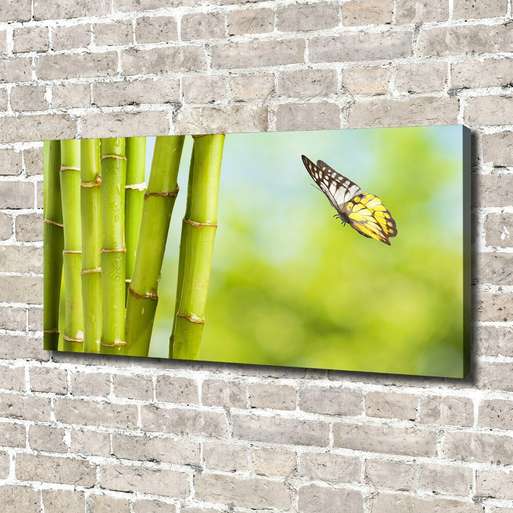 Canvas wall art Bamboo and butterfly