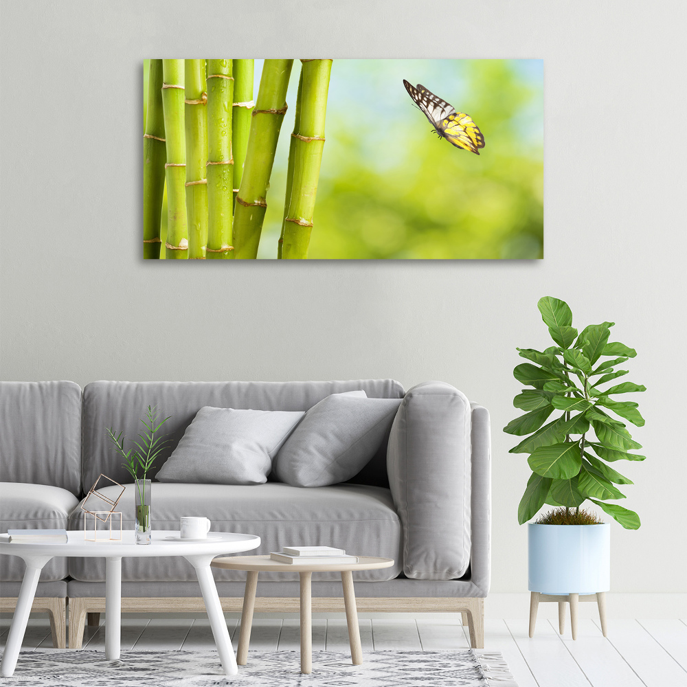 Canvas wall art Bamboo and butterfly