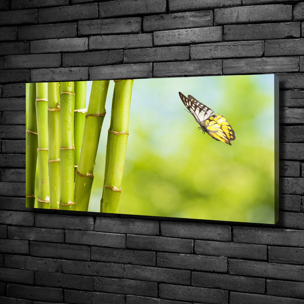 Canvas wall art Bamboo and butterfly