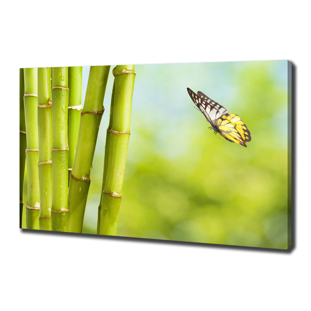 Canvas wall art Bamboo and butterfly