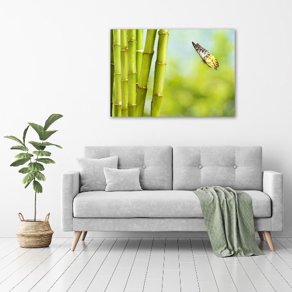 Canvas wall art Bamboo and butterfly