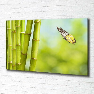 Canvas wall art Bamboo and butterfly