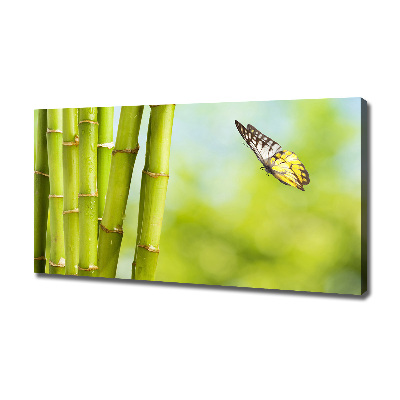 Canvas wall art Bamboo and butterfly