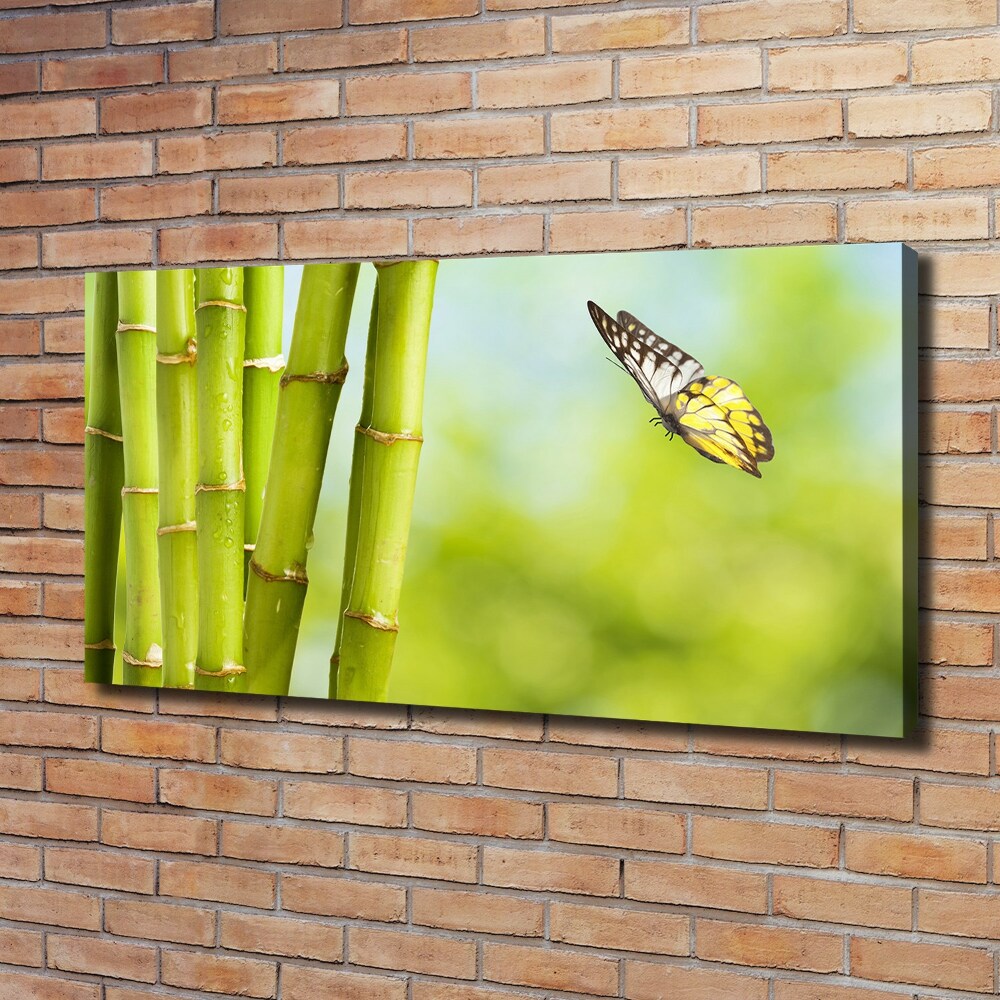 Canvas wall art Bamboo and butterfly