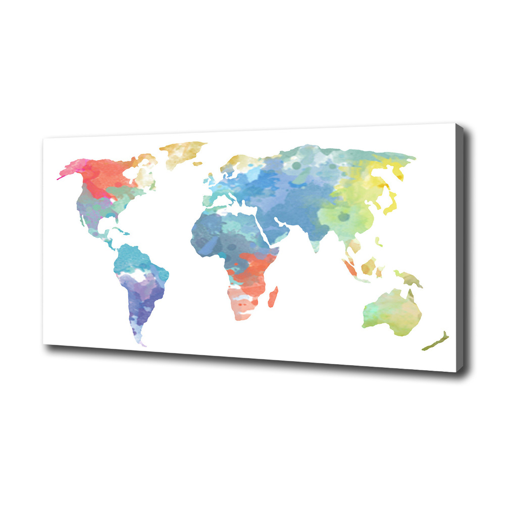 Canvas wall art world map