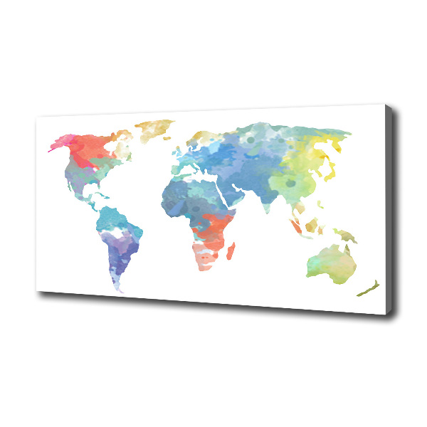 Canvas wall art world map