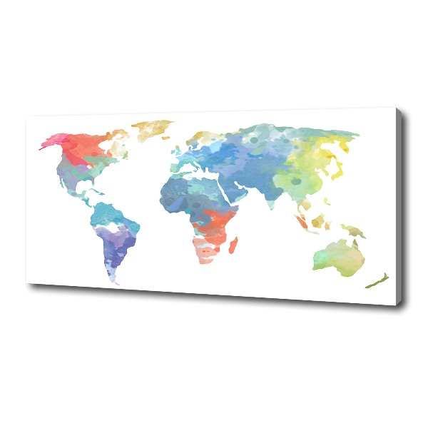 Canvas wall art world map