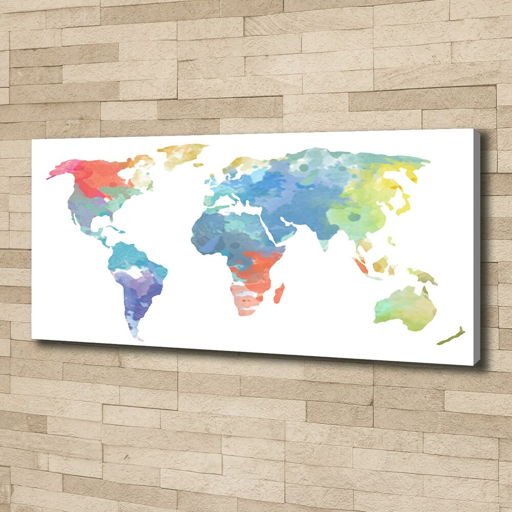 Canvas wall art world map