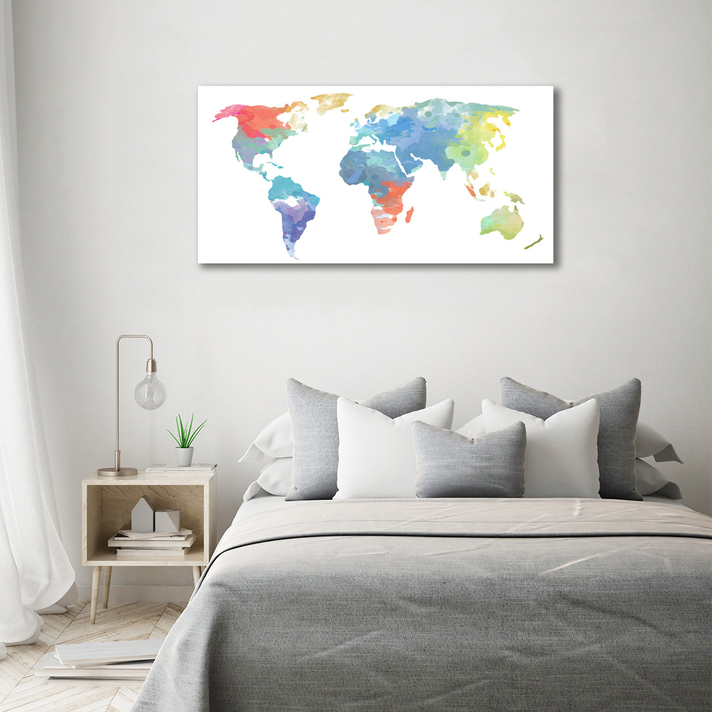 Canvas wall art world map