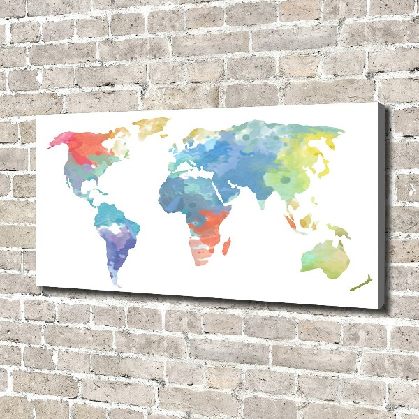 Canvas wall art world map