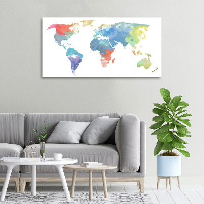 Canvas wall art world map