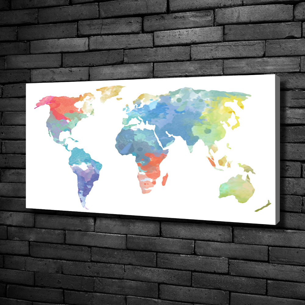 Canvas wall art world map