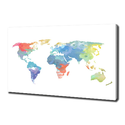 Canvas wall art world map